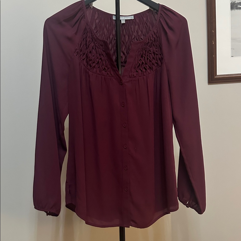 Daniel Rainn Burgundy Blouse